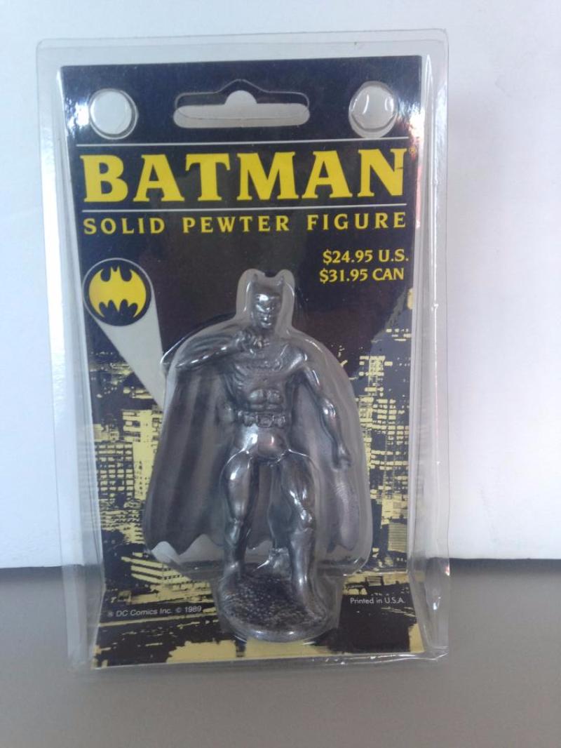 Batman Solid Pewter Figure    Original Package    Sealed    1989