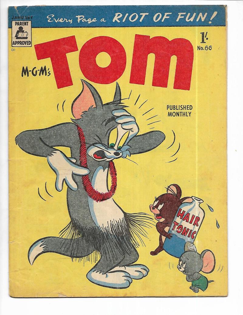 Tom  #66 1950's Australian Hair Tonic Cover!