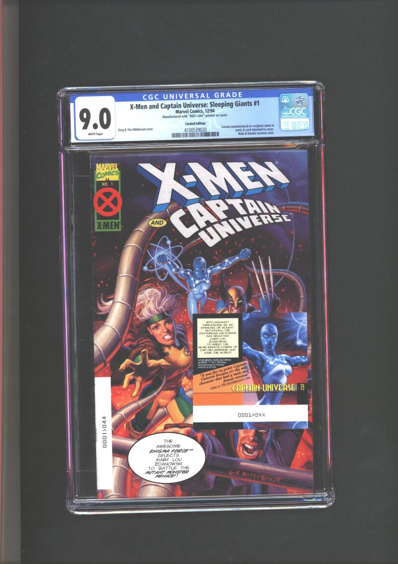 X-Men And Captain Universe: Sleeping Giants #1 CGC 9.0 Carded Edition 1994