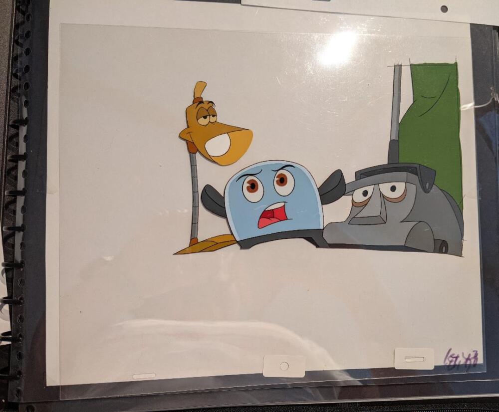 The Brave Little Toaster to the Rescue original hand painted production cels (3) with one pencil drawing