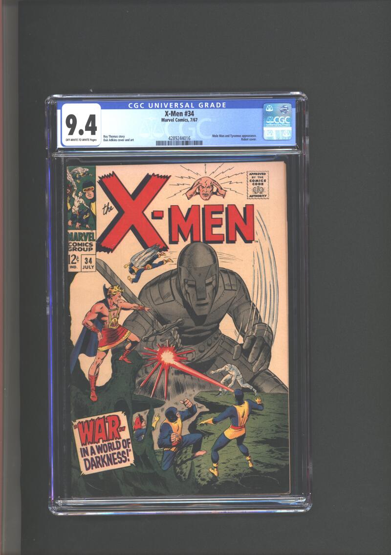 X-Men #34 CGC 9.4 Mole Man & Tyrannus App. Robot Cover 1967