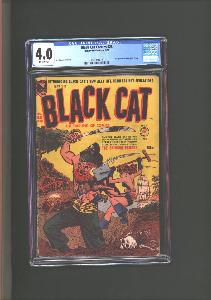 Black Cat Comics #28 CGC 4.0 1st App Of Kit (Black Kitten) 1951