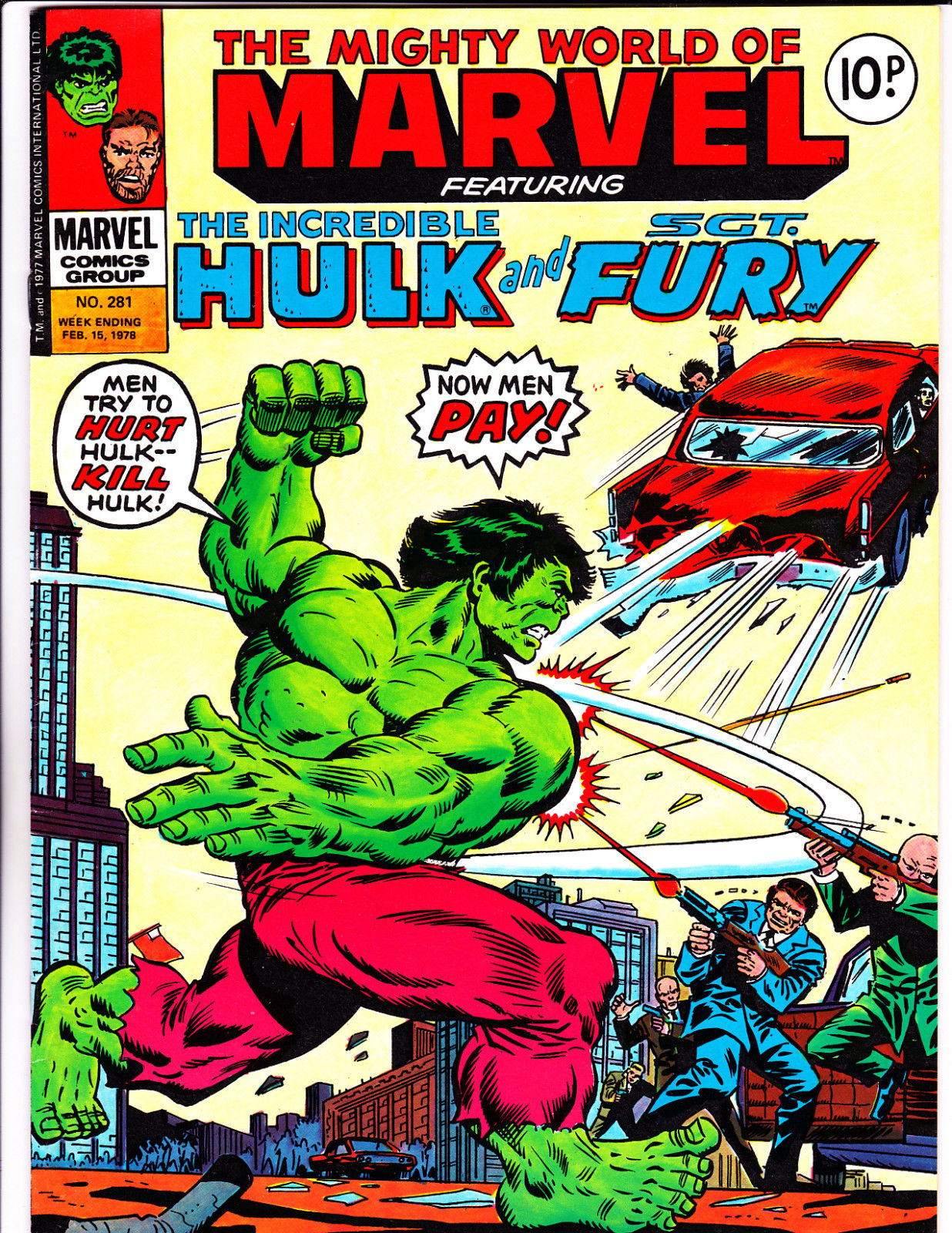 hulk smashing car