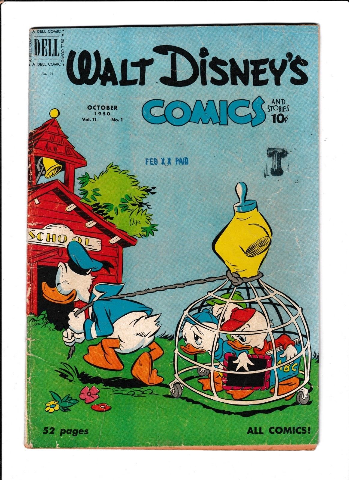 Walt Disney's Comics & Stories No.121 : 1950 : : School House Cover :