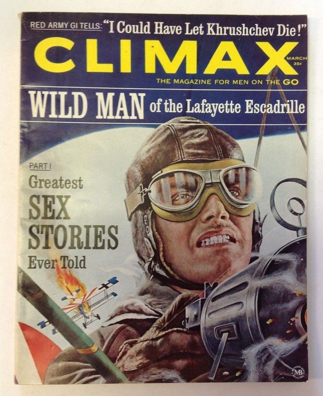 Climax Magazine     March 1963    War Adventure Sports Stories
